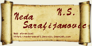 Neda Sarafijanović vizit kartica